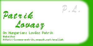 patrik lovasz business card