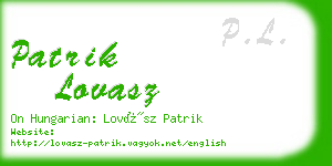 patrik lovasz business card